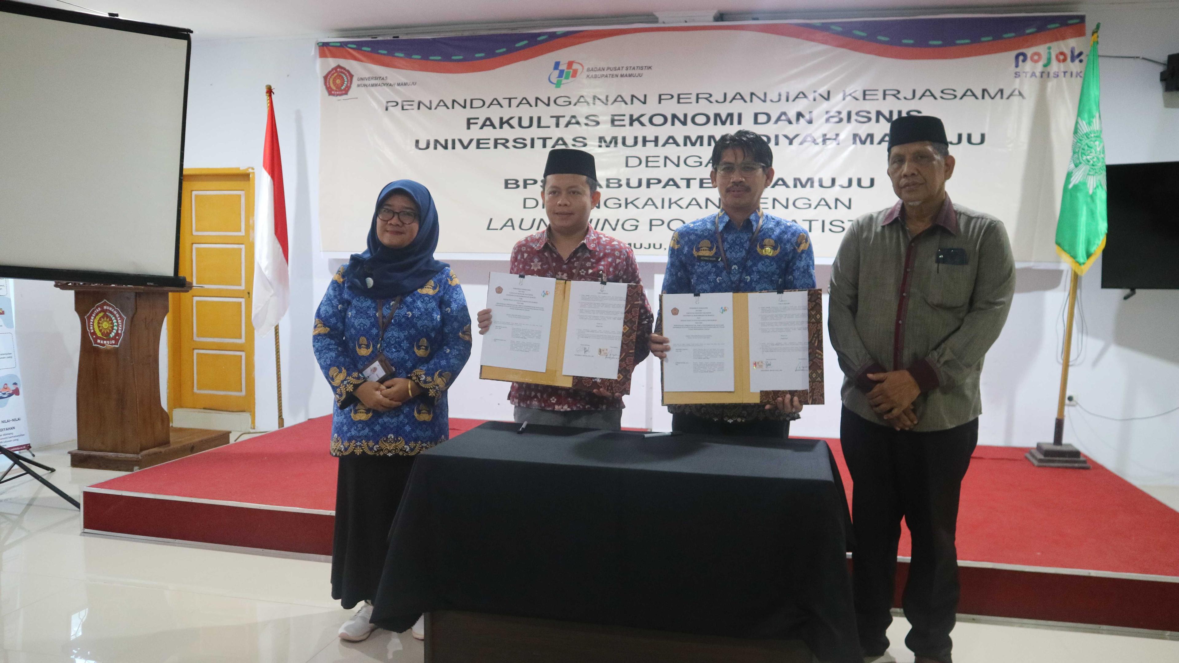 BPS dan Unimaju Jalin Kerja Sama, Launching Pojok Statistik dan Kukuhkan Agen Statistik